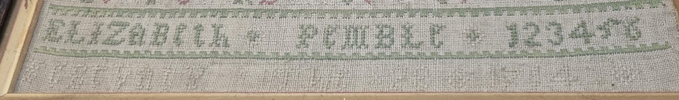 Elizabeth Pemble 1713 Sampler