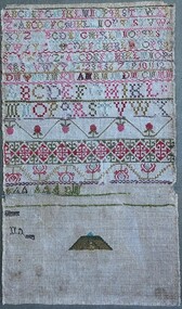 Unfinished 18th C Sampler