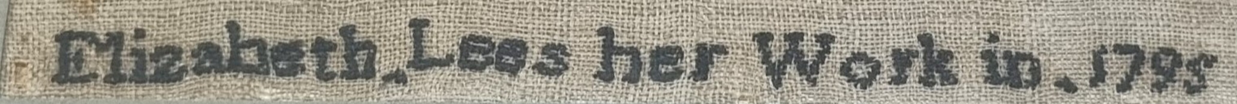 Elizabeth Lees 1795 Sampler
