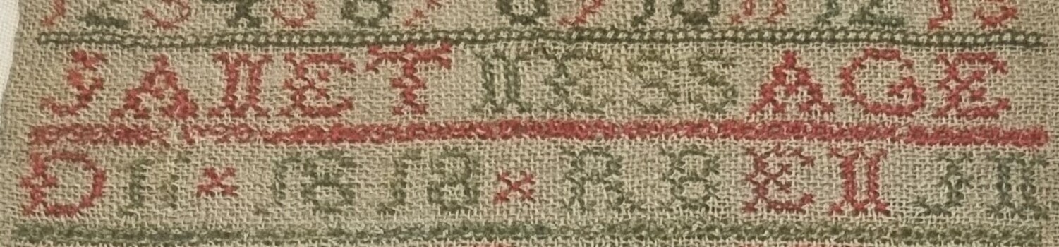 Janet Ness 1818 Scottish Sampler