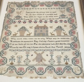 Sarah Ann Verrall 1823 Sampler