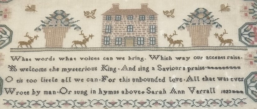 Sarah Ann Verrall 1823 Sampler