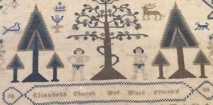 Elizabeth Church 1838 Sampler