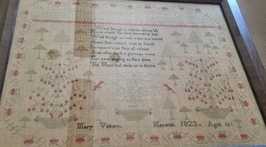Mary Vickers Keswick 1823 Sampler