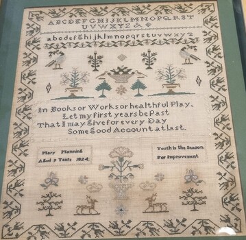 Mary Manning 1824 Sampler