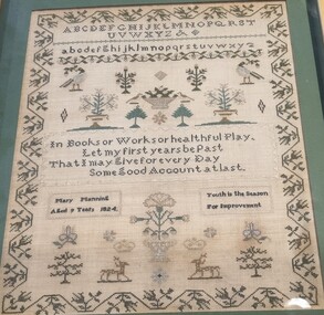 Mary Manning 1824 Sampler