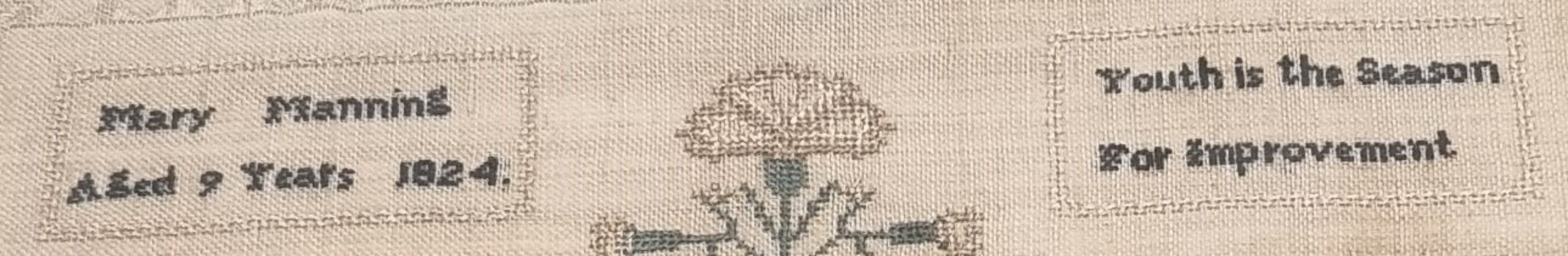 Mary Manning 1824 Sampler