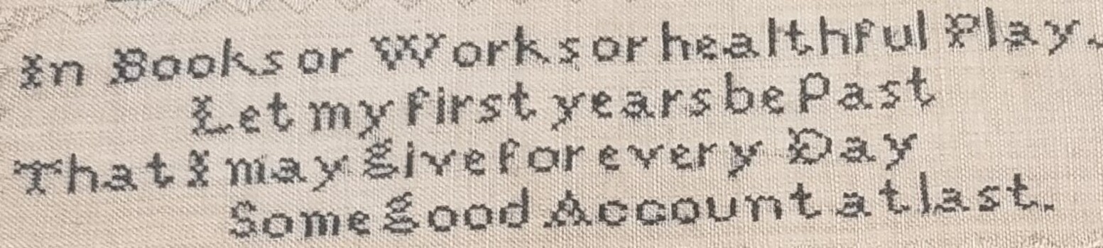 Mary Manning 1824 Sampler