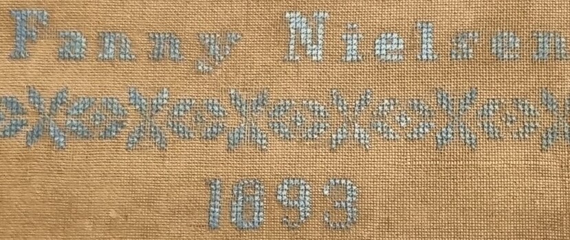 Fanny Nielsen Danish1893 Sampler
