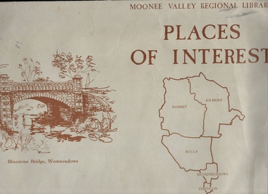 Tourist Infomation, Places of Interest in the Moonee Valley Region, c1980s