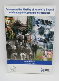 Programme, Commemorative Meeting of Hume City Council Celebrating the Centenary of Federation, c2000