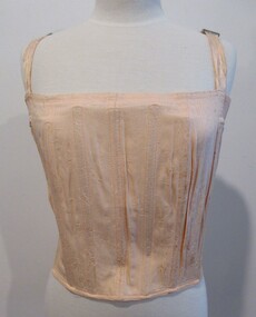 1920s Gossard corset, Ivory cotton damask corset with front lacing 1920s by  Gossard, Circa 1920
