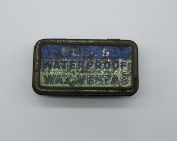 Container - Tin, BELL'S/WATERPROOF/WAX VESTAS