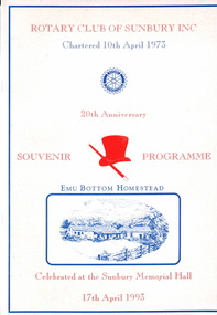 Booklet, Rotary Club of Sunbury Inc, April 1993