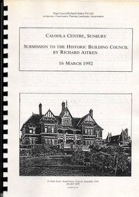 Booklet, Richard Aitken, Caloola Centre, Sunbury, 16th March 1992