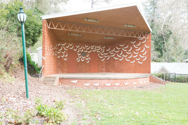 Installation work at Hepburn Sound Shell, Hepburn, Victoria, 'Flight of Fancy', Petrus Spronk. 2014, 2014