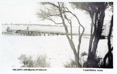 004256 - Postcard - The Jetty and Beach, Inverloch, Early 20th Century
