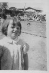000096 - Photograph - 1947-48 Xmas - Inverloch - Jill at Pine Lodge Swimming Pool - M Rixon