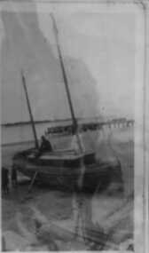 000106 - Photograph - The Beryl on the beach for repairs -  R Young