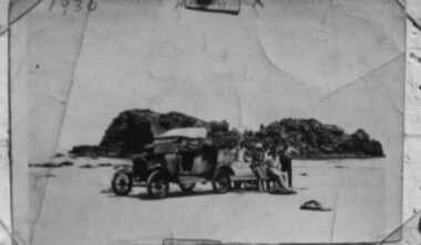 000111 - Photograph - 1930 - At Arch Rock in T-Model Ford purchased from Butcher - R Young