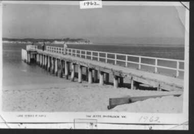 000114 - Photograph - 1962 - The Jetty, Inverloch, photograph of postcard - Rose series P14812 - R Young