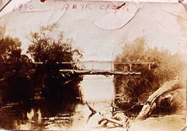 000209 -  Photograph - Bill Young's Ayr Creek Bridge - 1930 - Inverloch