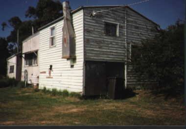 000491 - Photograph - 1997 - High street, Inverloch - rear of houses accomodating a boat shed