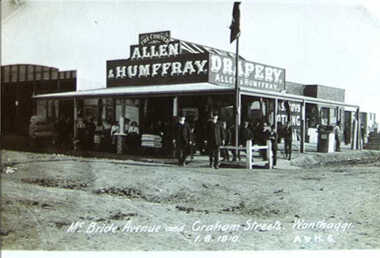 000519 Photograph - 1910 - Allen Humffray Drapery - Corner Graham St and McBride Ave, Wonthaggi