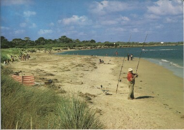 Postcard, The Beach, Looking towards the Jetty, Inverloch