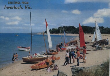 004346 Postcard Photograph - On the beach, Inverloch - from Nina Banks - Digital Copy only (Same as 000221)