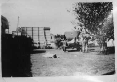 000547 - Photograph - Movie Screen & Ronnie's T Model - C Newton