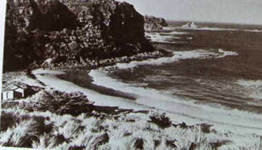 000808 - Photograph - Inverloch - Shack Bay looking to Eagles Nest - illegal shack - Coastal Retreat - from Nancye Durham