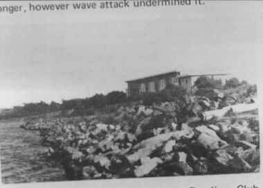 000823 - Photograph - Inverloch - Bowling Club blue stone retaining wall - Coastal Retreat - from Nancye Durham