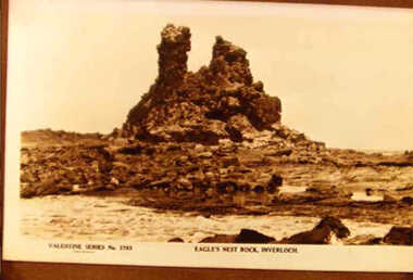 000624 - Photograph - Eagles Nest Rock, Inverloch - Valentine Series No 3783 - from Ruth Tipping