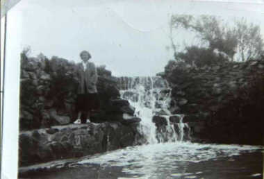 000633 - Photograph - Pine Lodge - Swimming pool - Water fall and kids pool - Naval Hospital - from Ruth Tipping