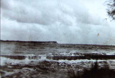 000651 Photograph - 1954 - Inverloch Wyeth Bay Retaining Wall - from Ruth Tipping