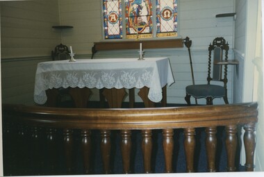 000696 - Photograph - 1997 - Port Albert - Anglican Church Alter & rail from Shipwreck Clonmel