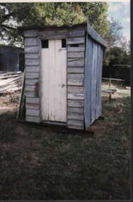 000706 - Photograph - 1997 - Korumburra - Bob Newton Museum - Toilet, Outhouse, dunny - from Nancye Durham