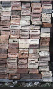 000707 - Photograph - 1997 - Korumburra - Bob Newton Museum - Brick Collection - from Nancye Durham