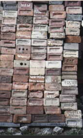 000707 - Photograph - 1997 - Korumburra - Bob Newton Museum - Brick Collection - from Nancye Durham