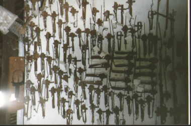 000709 - Photograph - 1997 - Korumburra - Bob Newton Museum - Rabbit Trap Collection - from Nancye Durham