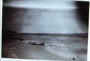 000733 Photograph - 1950's - Retaining Wall, Inverloch, tide out looking towards Townsend Bluff - from Bill Grieve