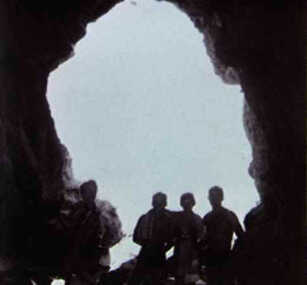 000739 Photograph - circa 1950's - The Caves, Inverloch - Ribbie, Rob, Kath & Albert - from Bill Grieve