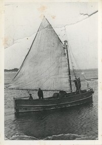 004380 - Photograph - Irene - c1937 - near Inverloch pier - Bob Young in stern - from Bob Young