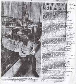 004400 Photograph & Article - Jumping Ship led him to see - Bill Young - From Bob Young