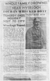 004416 - Photograph & Article - Whole family drowned near Inverloch - Frongerud - from Bob Young