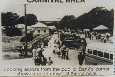 000926 - Photograph - Inverloch - Carnival area taken from hotel balcony - Print from newspaper News 24th May 1991 - from Nancye Durham