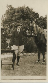 000935 - Photograph - Pine Lodge, Inverloch - Horse riding - equestrienne - from Hazel Swift
