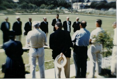 000938 - Photograph - Inverloch - bowling club opening formalities - from Glenda Murray