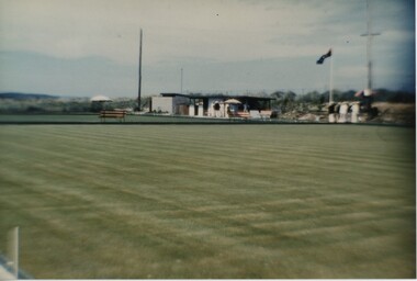 000940 - Photograph - Inverloch - bowling green opening with clubhouse from Glenda Murray